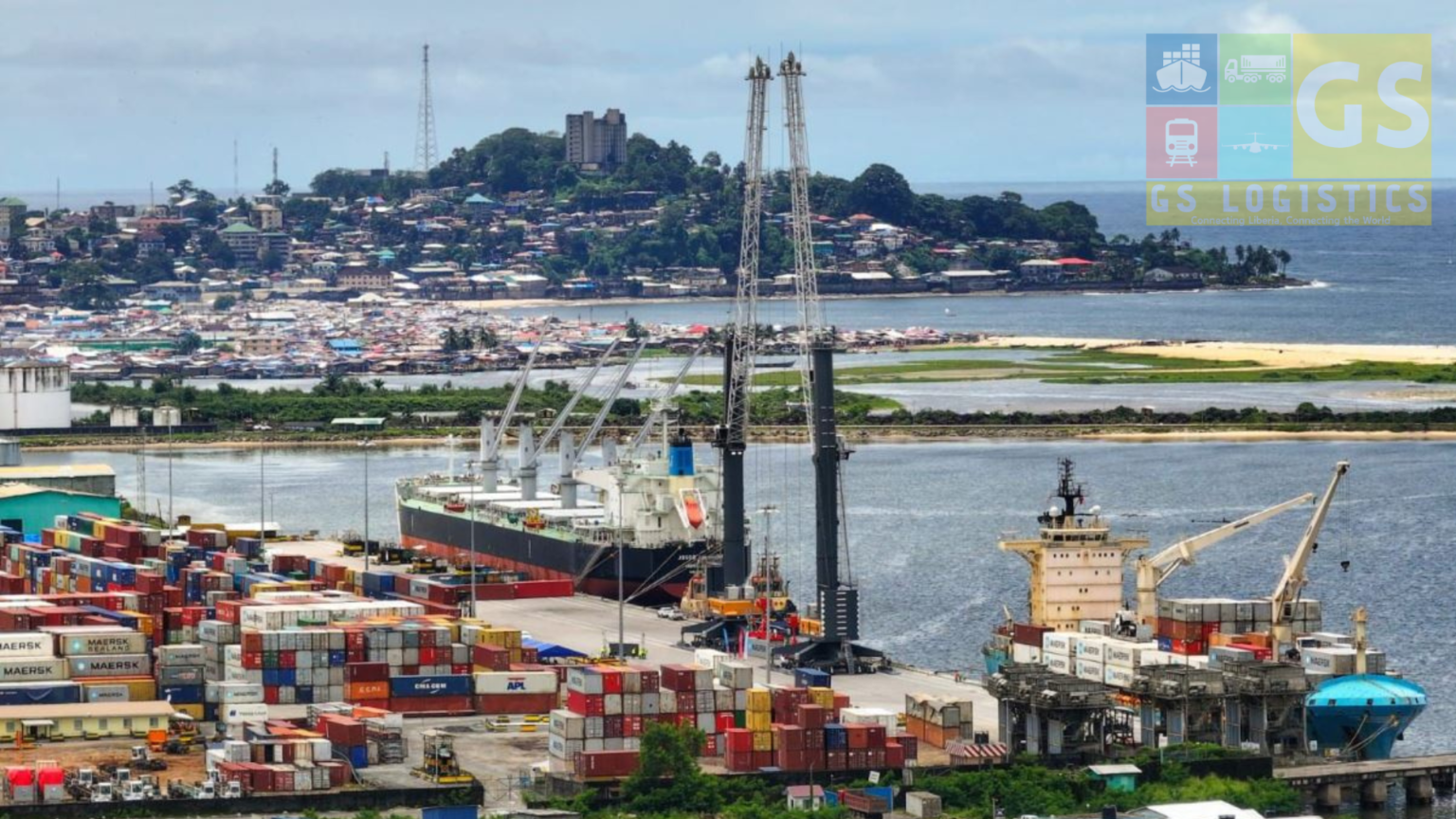 Port cargo and container activity, from the GS Logistics image archive